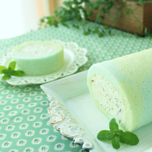 チョコミントロールケーキ ケーキ おやつのこみちChemin 通販 14024656