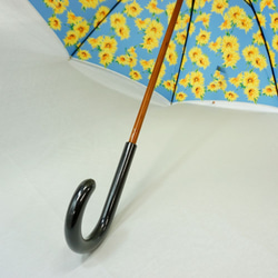 ひまわり　木棒　手開き　雨傘　職人手作り　日本製　レディ−ス　丸安洋傘　DV92F 4枚目の画像