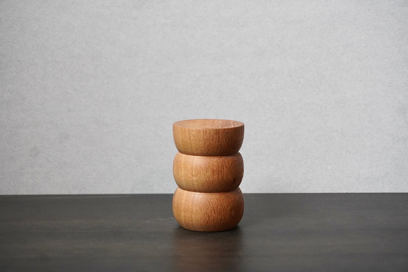 Flower vase  oak オーク3Pset 　試験管付き　一輪挿し　受注製作 5枚目の画像