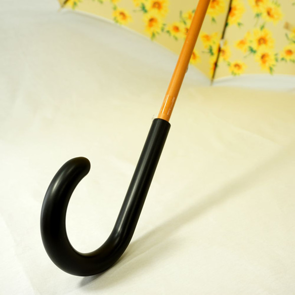 ひまわり　木棒　手開き 雨傘　職人手作り　日本製　レディ−ス　丸安洋傘　DV92Y 4枚目の画像