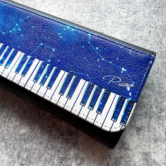 宇宙ピアノのメガネケース ピアノ 音楽 メンズ 宇宙 星 銀河 4枚目の画像