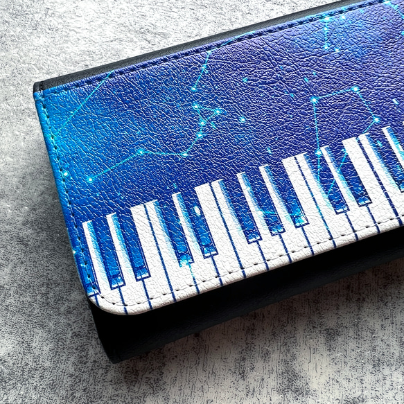宇宙ピアノのメガネケース ピアノ 音楽 メンズ 宇宙 星 銀河 5枚目の画像