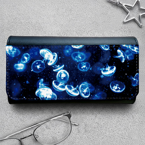 きらきらクラゲのメガネケース 宇宙 海 クラゲ メンズ 星 銀河 メガネ