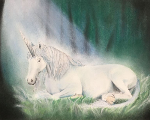 ユニコーン（パステル画・原画）6号 絵画 にゃんずら 通販 14025109