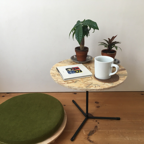 シンプル&ジャパンディ！ 小さな丸形ローテーブル ver.OSB (R400