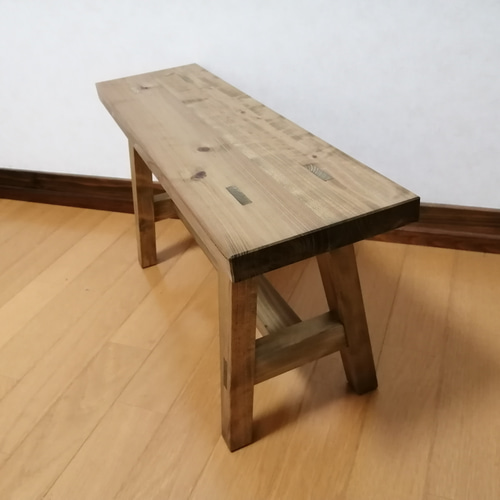 木製フラワースタンド　花台　高さ30cm　丸椅子　stool