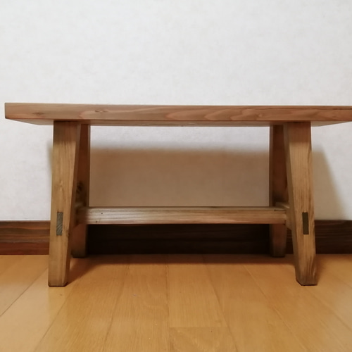 木製フラワースタンド 花台 幅60cm×高さ30cm スツール ベンチ