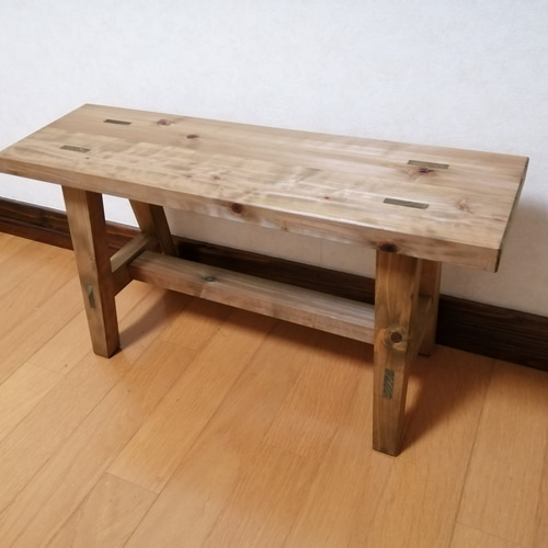 木製フラワースタンド　花台　高さ30cm　丸椅子　stool