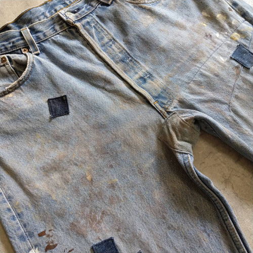 リーバイス 501 ビンテージ usa製 パッチワークデニム ダメージ グランジ ビンテージ usa製 リーバイス 501 グランジデニム ダメージ パッチ