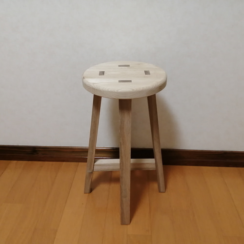 栗材スツール　高さ47cm(ピンホールあり)　丸椅子　stool 栗材スツール 高さ47cm 丸椅子 stool 椅子（チェアー）・スツール toa