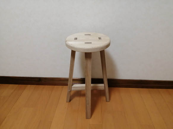 栗材スツール　高さ47cm　丸椅子　stool 