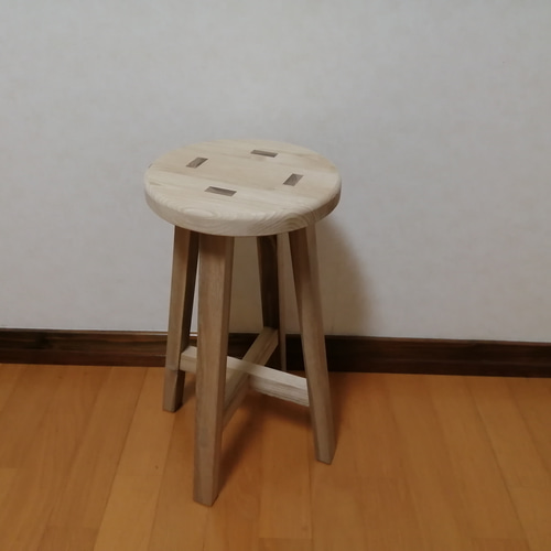 栗材スツール　高さ52cm　丸椅子　stool 　花台 栗材スツール 高さ52cm 丸椅子 stool 花台 スツール 台
