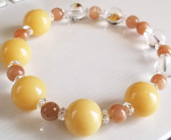 ユニドロブレスレット　イエロー系 ユニドロブレスレット イエロー系 ゴムブレスレット