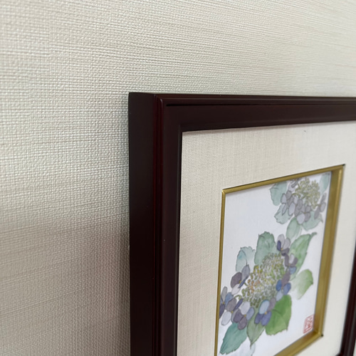 新作未発表のF１０号 紫陽花保田三友紀の水彩画、木製新品額縁付き大幅値下げ d3155b781662fd907d24843b22f704