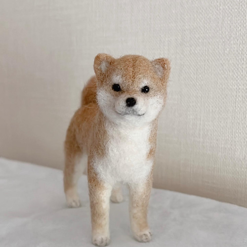 小さな柴犬さん 羊毛フェルト ミニチュア リアル 羊毛フェルト ohana