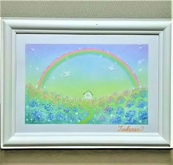 パステルアート 絵画 癒しの絵 ホスピタルアート【エネルギーいっぱいのひまわり】癒しの絵