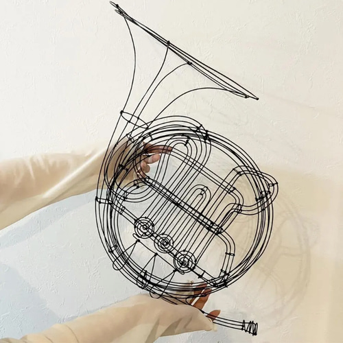 ワイヤーアート ホルン 立体・オブジェ f.k 通販｜Creema(クリーマ  