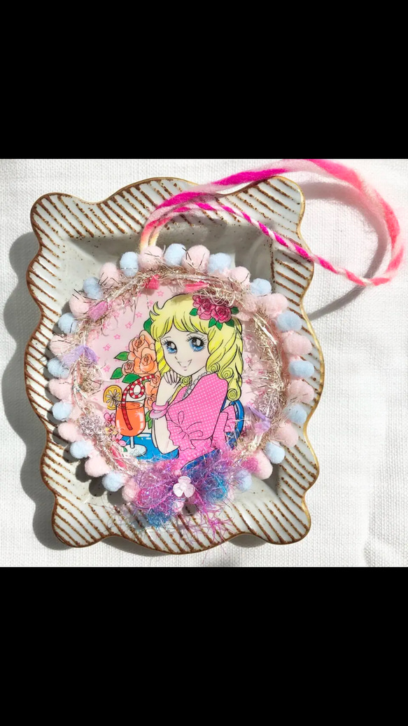 ❤️再販❤️レトロな女の子のロゼット ブローチ 昭和レトロ