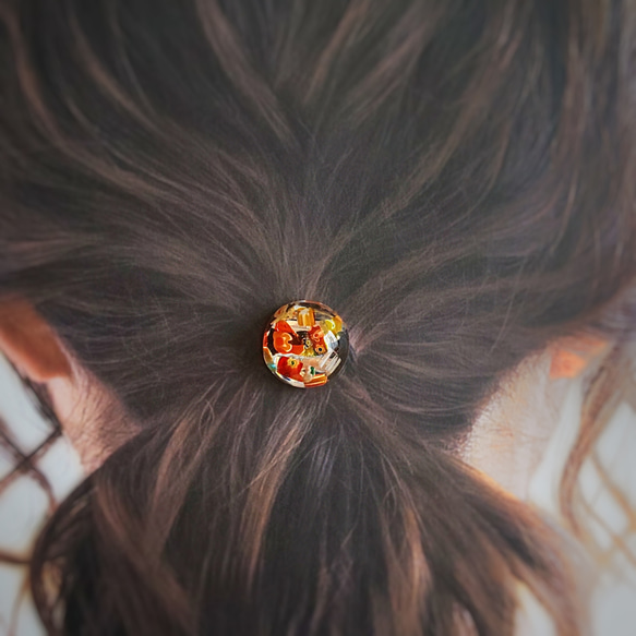 カラフルとんぼ玉あめ玉ヘアゴムmarry.c's handmadeaccessory 3枚目の画像