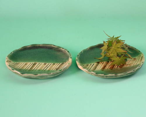 新品未使用/箱あり】kimie ハンドメイド皿 2枚セット 20cm 新品未使用