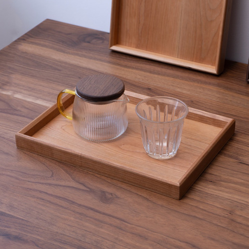 受注生産 職人手作り お盆 木製トレー カフェ 雑貨 無垢材