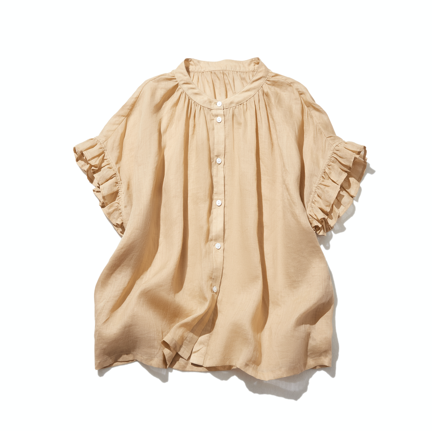 ◆幻◆ 希少新品　定価3.2万円 ADORE ライト麻ブラウス　リネン セール】 ◇ライトジョーゼットドルマンスリーブブラウス