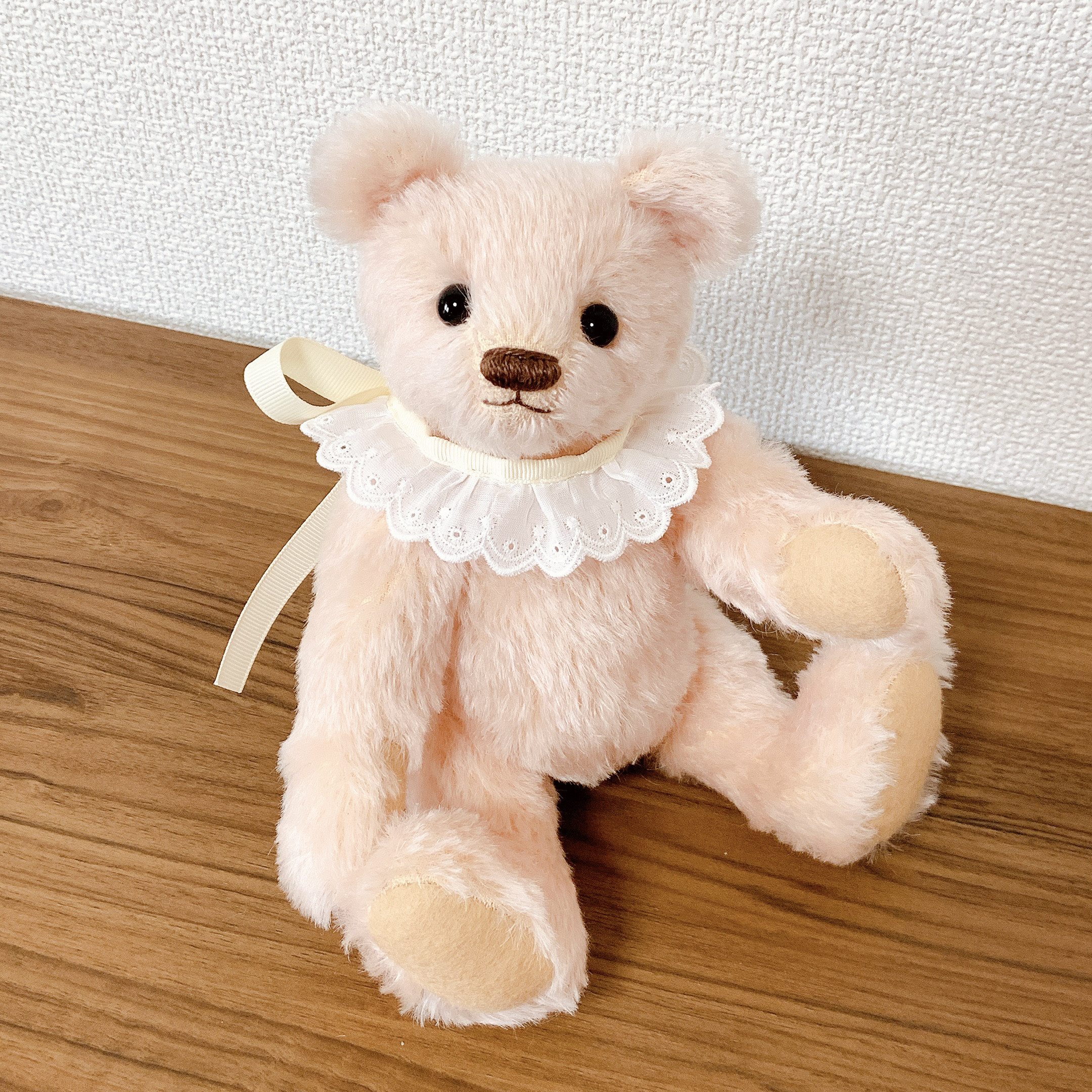 100％本物保証！ Nana Bee.♡テディベア 23㎝ ピンクオレンジ