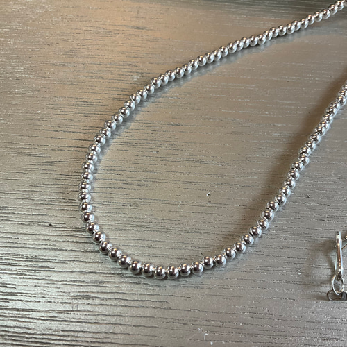 4mm シルバー925 ナバホパール ネックレス 60cm ネックレス