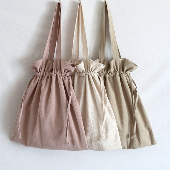 セール】コンパクト巾着ショルダーバッグ／compact drawstring
