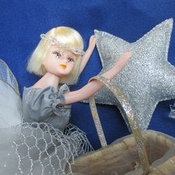 L　人形付　星の妖精人形さん　着せ替えできます　29cm　小物付　　ハロウィン 3枚目の画像