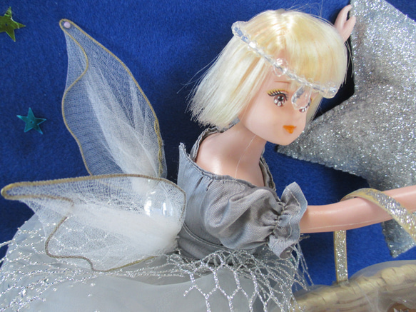 L　人形付　星の妖精人形さん　着せ替えできます　29cm　小物付　　ハロウィン 5枚目の画像