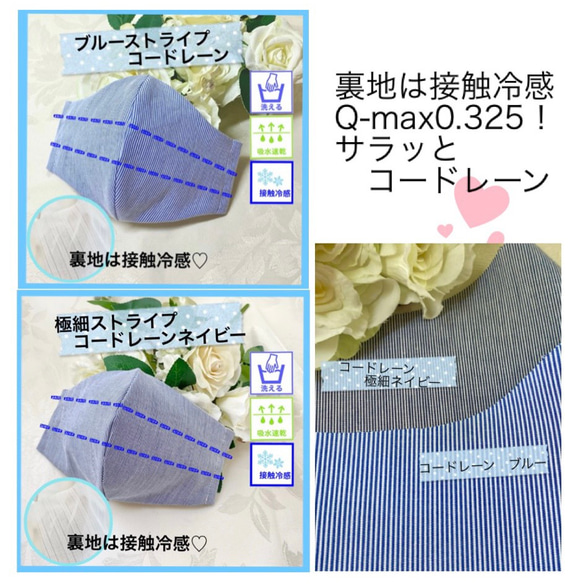 【リニューアル】✨驚き！隙間なしピッタリフィット　タンガリー　デニム【メンズ】顔に張り付かないマスク　呼吸がラク 7枚目の画像