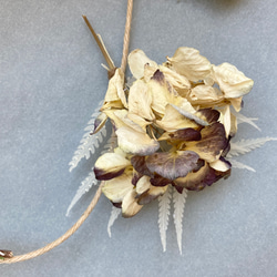 ｟縦横2way！｠紫陽花のドライフラワーミニスワッグガーランド 13枚目の画像