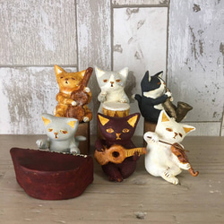 ネコのオーケストラ(6体セット) 立体・オブジェ 和田直人 通販