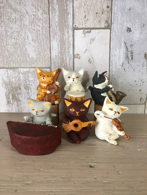 ネコのオーケストラ(6体セット) 立体・オブジェ 和田直人 通販