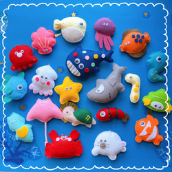 フェルトおさかなつり☆miumiu フェルト魚釣りセット *:・ - chu-m〔チューム〕 | minne byGMOペパボ