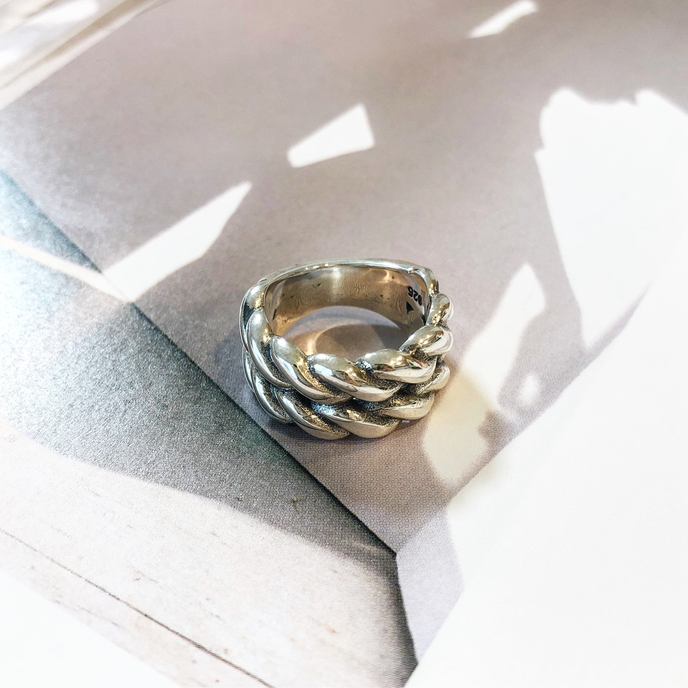 silver925  volume twist ring