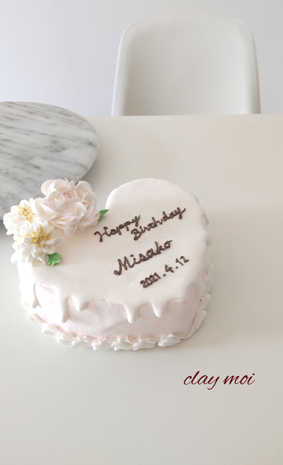 ハートのドリップ・クレイケーキ アートフラワー moi 通販 14028507