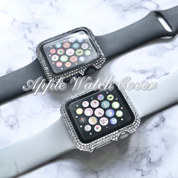 【大人気♡】Apple Watch カバー ♡ プレシオサ キラキラ デコ 1枚目の画像