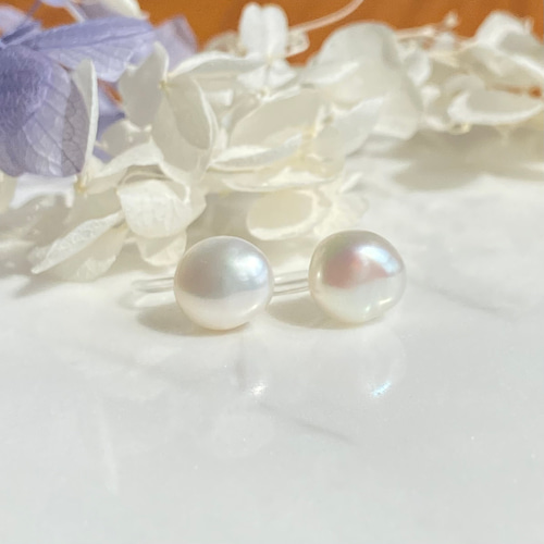無穴　ナチュラルカラー　バロックパール　ピアス　イヤリング 無穴パール新入荷✨1粒バロックパール✨11mm バロック淡水パール