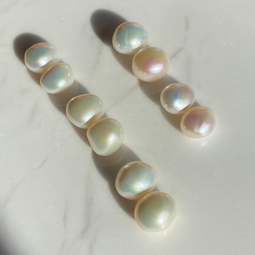 無穴　ナチュラルカラー　バロックパール　ピアス　イヤリング 無穴パール新入荷✨1粒バロックパール✨11mm バロック淡水パール