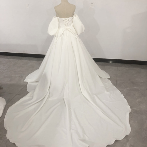 人気上昇 オフショル ホワイト パーティードレス 二次会 前撮り 挙式  