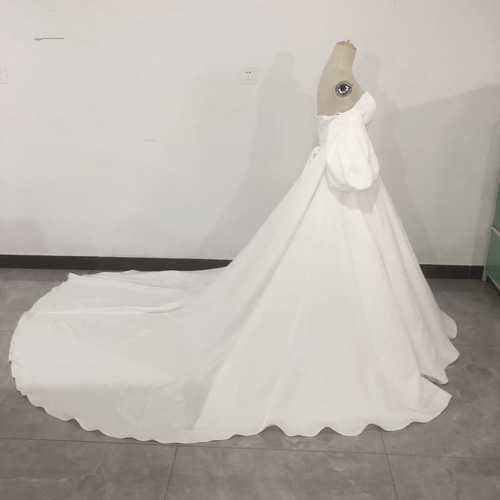 人気上昇 オフショル ホワイト パーティードレス 二次会 前撮り 挙式  