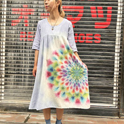 紮染染長裙 Hippies Dye 最新作品 溫柔的薰衣草與華麗的御本尊 HD16-57 第7張的照片