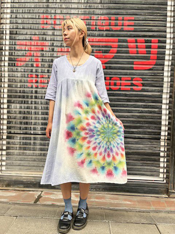 紮染染長裙 Hippies Dye 最新作品 溫柔的薰衣草與華麗的御本尊 HD16-57 第7張的照片