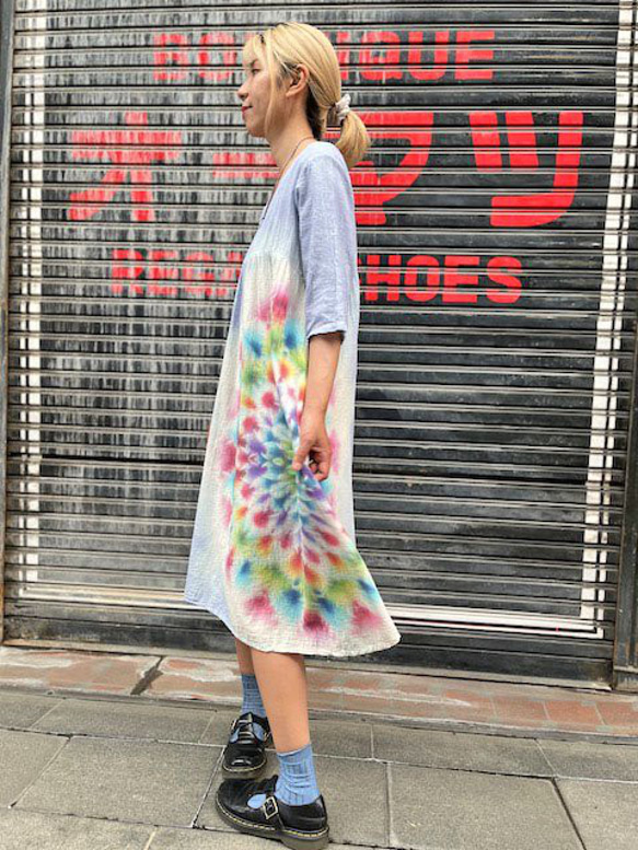 紮染染長裙 Hippies Dye 最新作品 溫柔的薰衣草與華麗的御本尊 HD16-57 第10張的照片