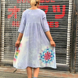 紮染染長裙 Hippies Dye 最新作品 溫柔的薰衣草與華麗的御本尊 HD16-57 第9張的照片