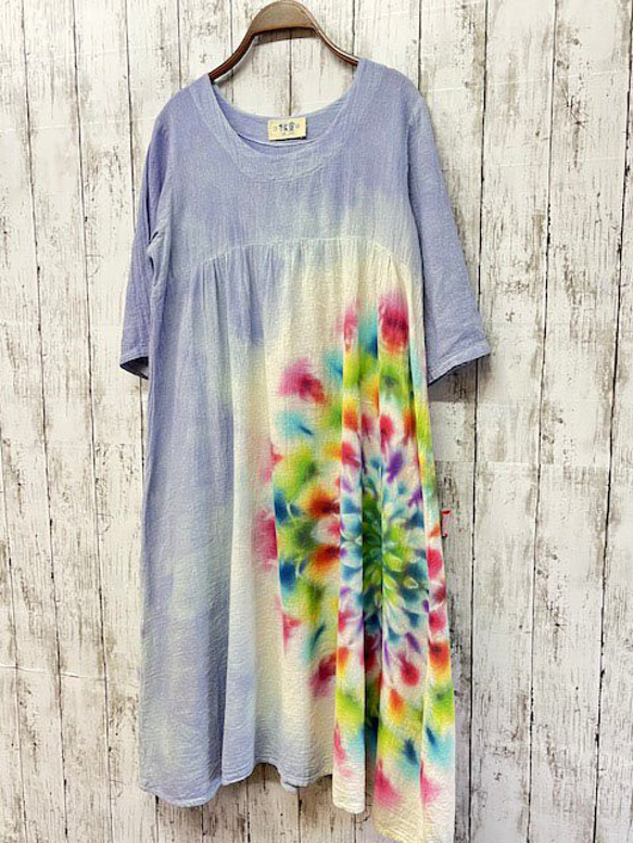 紮染染長裙 Hippies Dye 最新作品 溫柔的薰衣草與華麗的御本尊 HD16-57 第12張的照片
