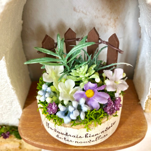 ミニチュアのラウンドプラント アートフラワー Cedar Rose 通販