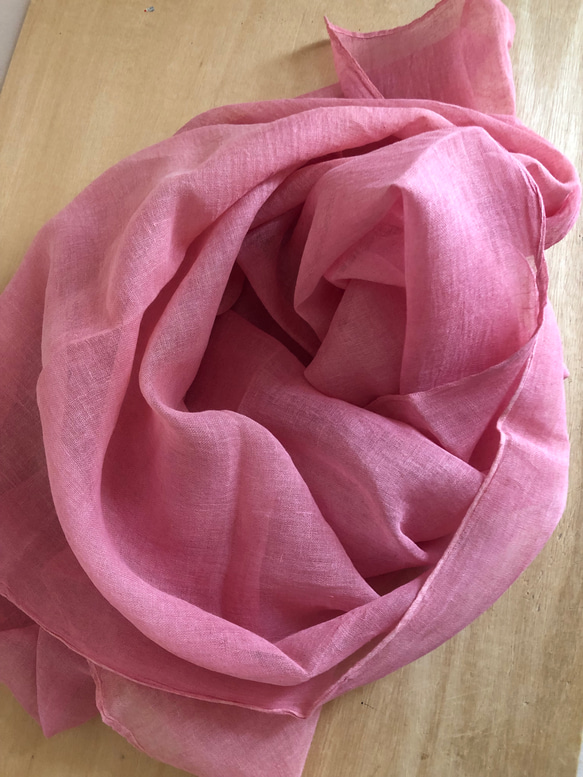 #264ヘンプ大判ショール草木染め 2枚目の画像